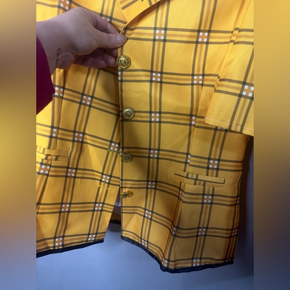 WOMENS Y2K AUTHENTIC CLUELESS CHER YELLOW PLAID COSTUME, COSPLAY, PREPPY, Medium - Picture 2 of 11